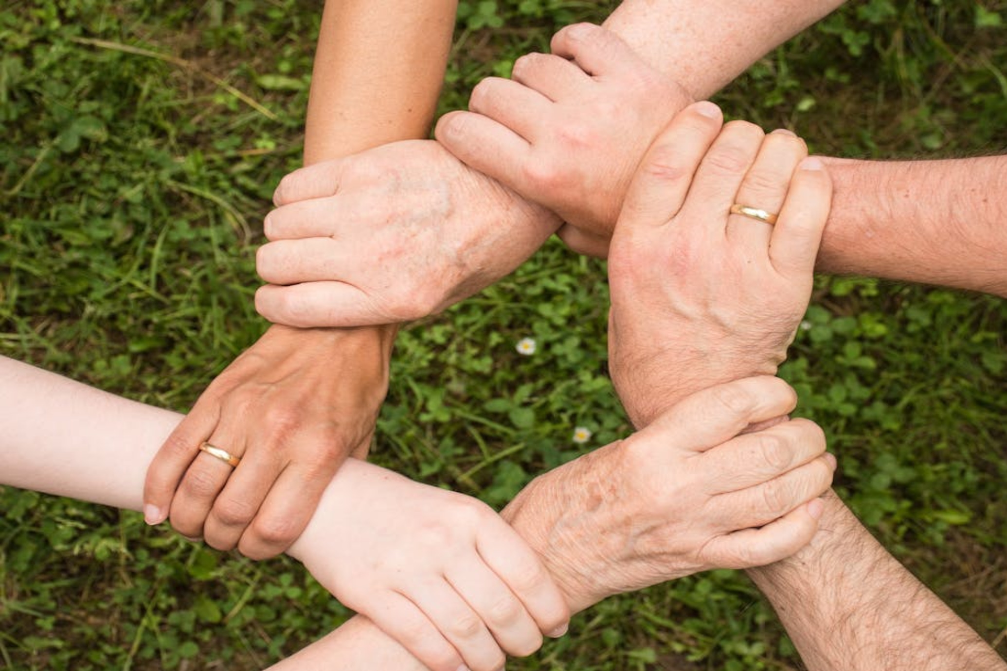 hands connected together forming a circle